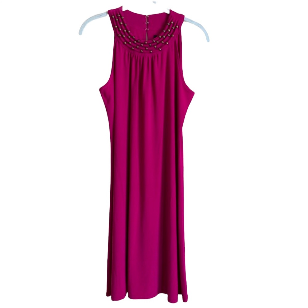 NWT Dressbarn Roz & Ali pink sleeveless summer dress size Medium